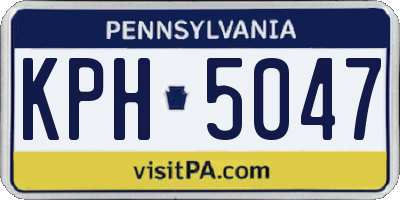 PA license plate KPH5047