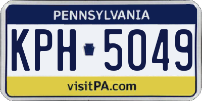 PA license plate KPH5049