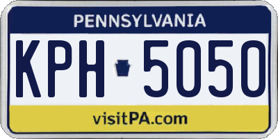 PA license plate KPH5050