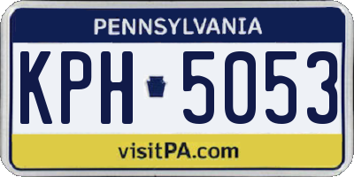 PA license plate KPH5053