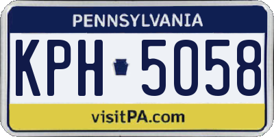 PA license plate KPH5058