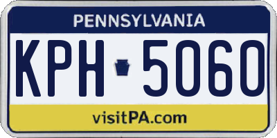 PA license plate KPH5060
