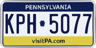 PA license plate KPH5077