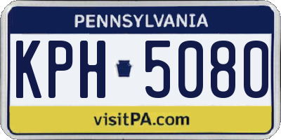 PA license plate KPH5080