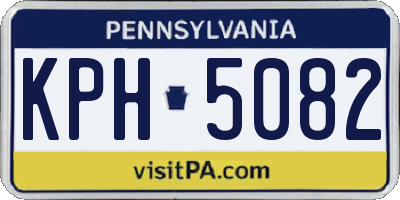PA license plate KPH5082