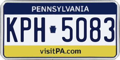 PA license plate KPH5083