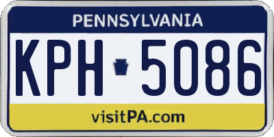 PA license plate KPH5086