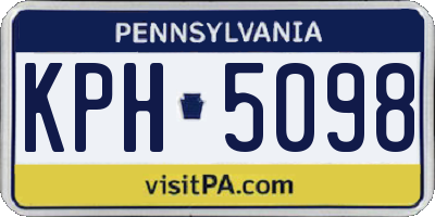 PA license plate KPH5098