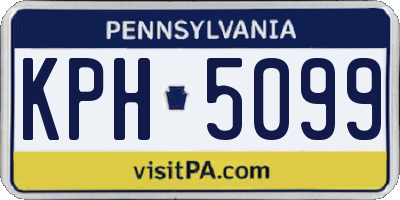 PA license plate KPH5099