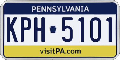 PA license plate KPH5101