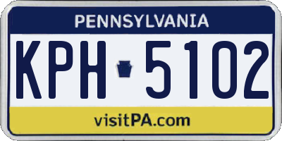 PA license plate KPH5102