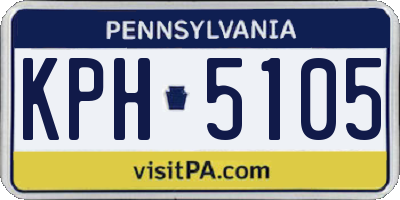 PA license plate KPH5105