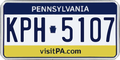 PA license plate KPH5107