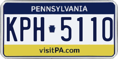 PA license plate KPH5110