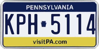 PA license plate KPH5114