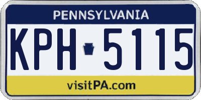 PA license plate KPH5115