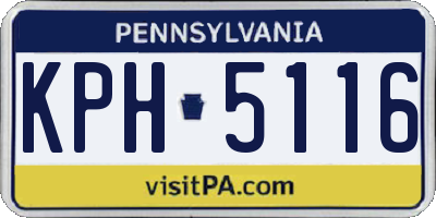 PA license plate KPH5116