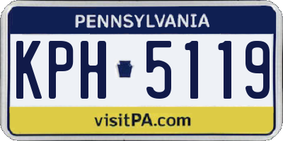 PA license plate KPH5119