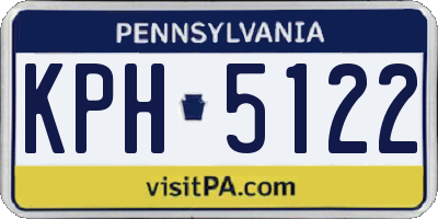 PA license plate KPH5122
