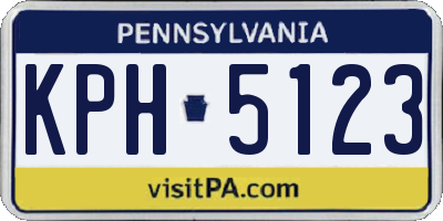 PA license plate KPH5123