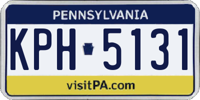 PA license plate KPH5131