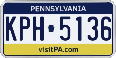 PA license plate KPH5136