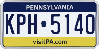 PA license plate KPH5140