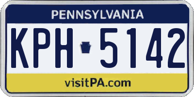 PA license plate KPH5142