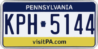 PA license plate KPH5144