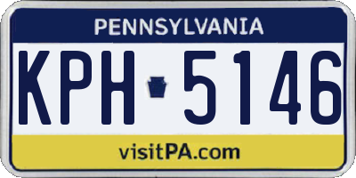PA license plate KPH5146
