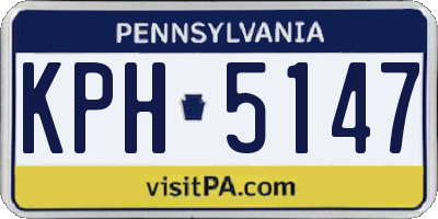 PA license plate KPH5147