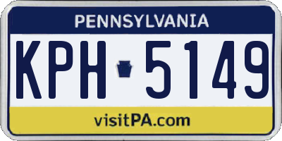 PA license plate KPH5149