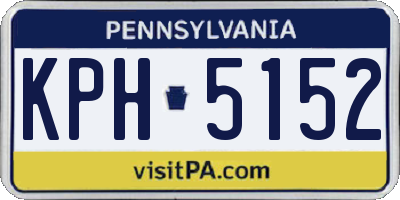 PA license plate KPH5152