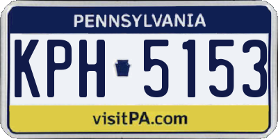 PA license plate KPH5153