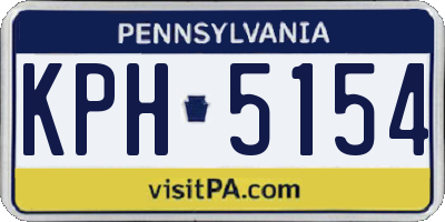 PA license plate KPH5154