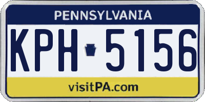 PA license plate KPH5156