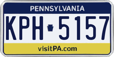 PA license plate KPH5157