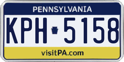 PA license plate KPH5158