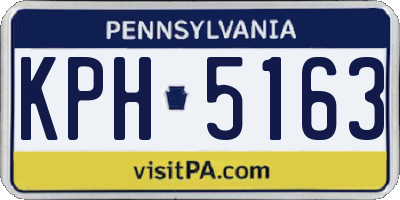 PA license plate KPH5163