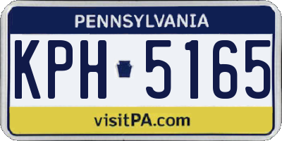PA license plate KPH5165