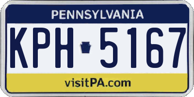 PA license plate KPH5167