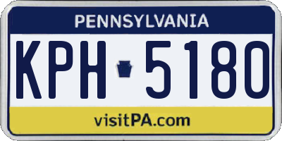 PA license plate KPH5180