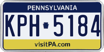 PA license plate KPH5184