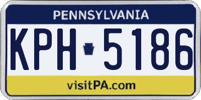 PA license plate KPH5186