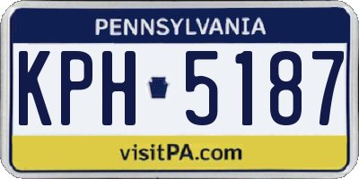 PA license plate KPH5187
