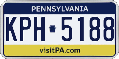 PA license plate KPH5188