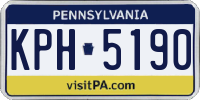 PA license plate KPH5190