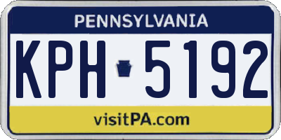 PA license plate KPH5192