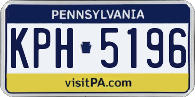 PA license plate KPH5196