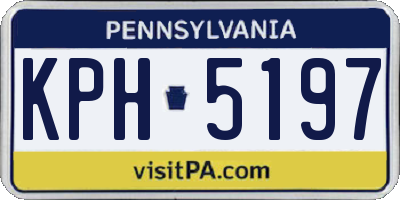 PA license plate KPH5197